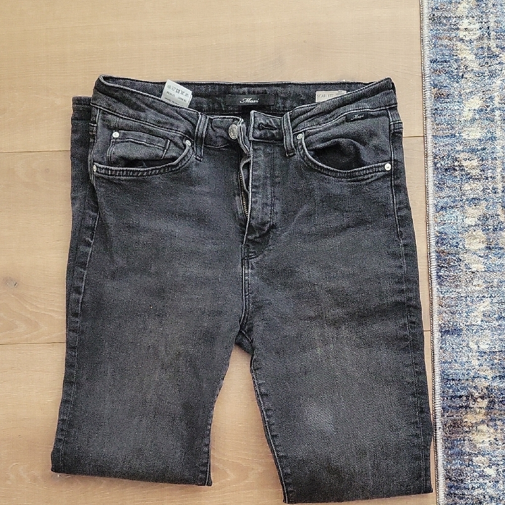 Mavi Black Skinny Jeans with Distressed Look